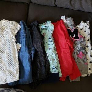 Lot of 7 toddler girl tops size 4t